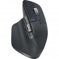 Logitech Wireless Mouse MX Master 3, 7 buttons, 4000 dpi, Darkfield high precision, Hyper-efficient scrolling, Effortless multi-computer workflow pair up to 3 devices, Dual connectivity 2.4, GHz and Bluetooth, Unifying receiver, Black 