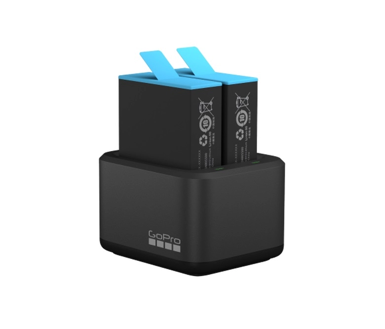 GoPro Dual Battery Charger + Battery (HERO9 Black) - Conveniently charges 2xHERO9 Black camera batteries simultaneously. Includes a spare 1720mAh lithium-ion rechargeable battery for HERO9 Black. photo 1