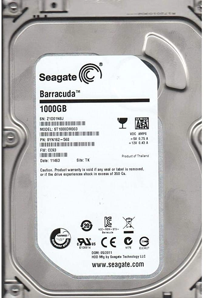 3.5" HDD 1.0TB Seagate ST1000DM003 Barracuda™, 7200rpm, 64MB, SATAIII, NP photo 1
