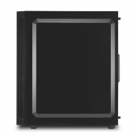 Sharkoon RGB SLIDER Black  ATX Case, with Side Panel of Tempered Glass, without PSU, Tool-free, Cable Management, Front Panel w/1xARGB LED Strip, Pre-Installed Fans: Rear 1x120mm, ARGB Controller, 2x3.5" / 5x2.5", 2xUSB3.0, 1xUSB2.0, 1xHeadphones, 1xMic,  thumbnav 2