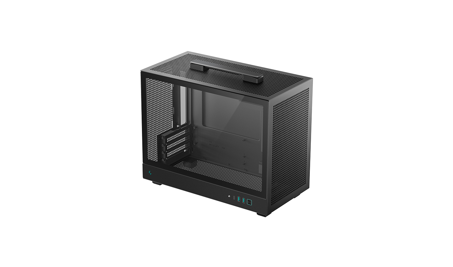Carcasa DEEPCOOL CH160 PLUS / w/oPSU / Side-Window / mATX / Black photo 1