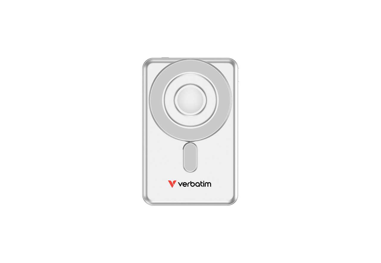 Магнитный проводной и беспроводной пауэрбанк Verbatim Charge 'n' Go Two / 5000 мА·ч / Silver photo 3