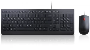 Lenovo Essential Wired Keyboard and Mouse Combo, USB, Black. 