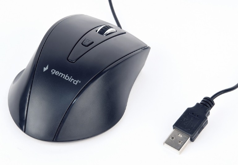 Gembird MUS-4B-02, Optical Mouse, 1200dpi, 4-button, USB, Black photo 1