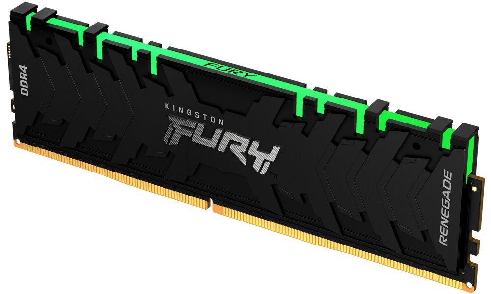 16GB DDR4-3200  Kingston FURY® Renegade DDR4 RGB, PC25600, CL16, 1.35V, 1Gx8, Symmetric Black/Silver Large heat spreader, Dynamic RGB effects featuring Kingston FURY Infrared Sync technology, Intel XMP Ready (Extreme Memory Profiles) photo 1