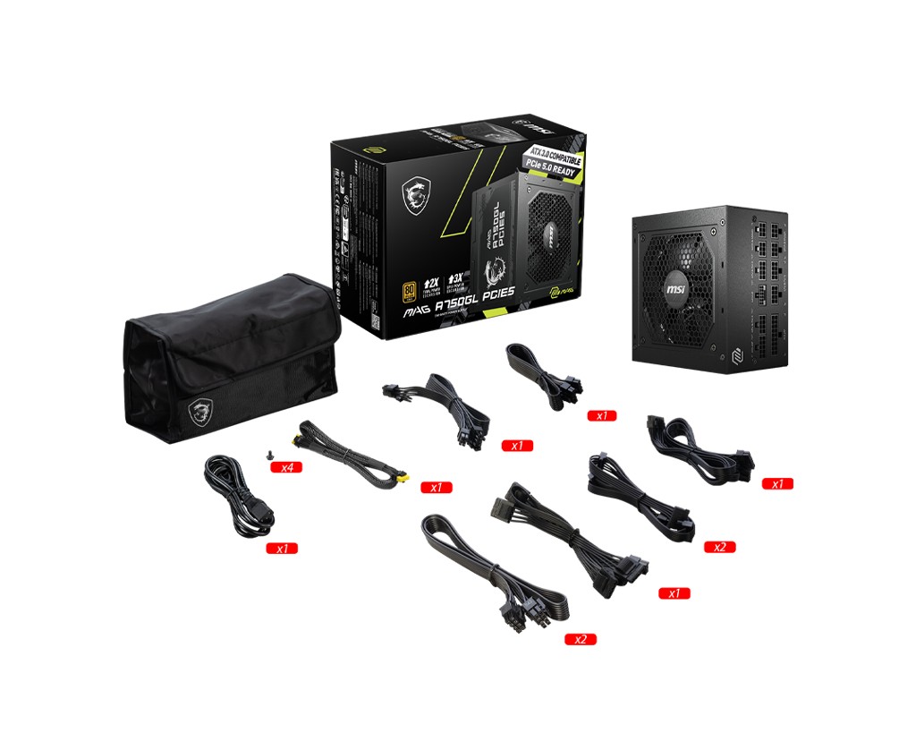 Bloc de alimentare 750W MSI MAG A750GL PCIE5 photo 5