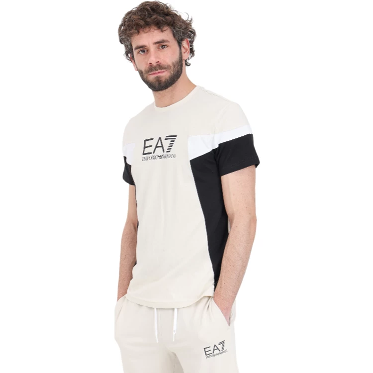 Tricou bărbătesc EA7 EMPORIO ARMANI T-Shirt S Bej photo 5