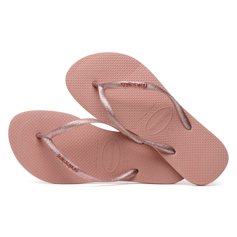 Slapi Havaianas SLIM LOGO pt Femei / 35/36 / Roz photo 3