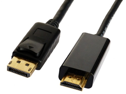 Cable DP-HDMI - 2m - Brackton DPH-SKB-0200.B, 2m, DisplayPort 20 pin to HDMI 19 pin m/m, digital interface cable, bulk packing photo 1