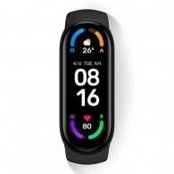 Xiaomi "MiBand 6" Smartband Black, AMOLED Touch Display 1,56", Heart Rate, Fitness Level, Steps, Calories, Sleeping Tracking, Weather, Smart Alarm, Distance Display, Average Daily Steps, Control of inc. calls, Standby time 14days 