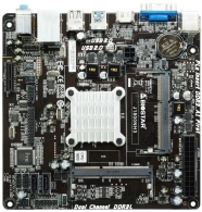 BIOSTAR J1800NH3, MB + CPU onboard: Dual-core Celeron J1800 (2.41-2.58GHz), Dual 2x SO-DIMM DDR3L-1333 (up to 16GB), Intel HD graphics, VGA, HDMI, 2xSATA2, 1xPCIe X1, ALC662 HDA, COM &amp; LPT Header, 1xGbE LAN, 1xUSB3.0, 6xUSB 2.0, Mini-ITX 