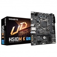 GIGABYTE H510M K, Socket 1200, Intel® H510 (11/10th Gen CPU), Dual 2xDDR4-3200, CPU Intel graphics, HDMI, 1xPCIe X16, 2xSATA3, 1xM.2, 1xPCIe X1, ALC887 HDA, GbE LAN, 4xUSB3.2, RGB Led, mATX 