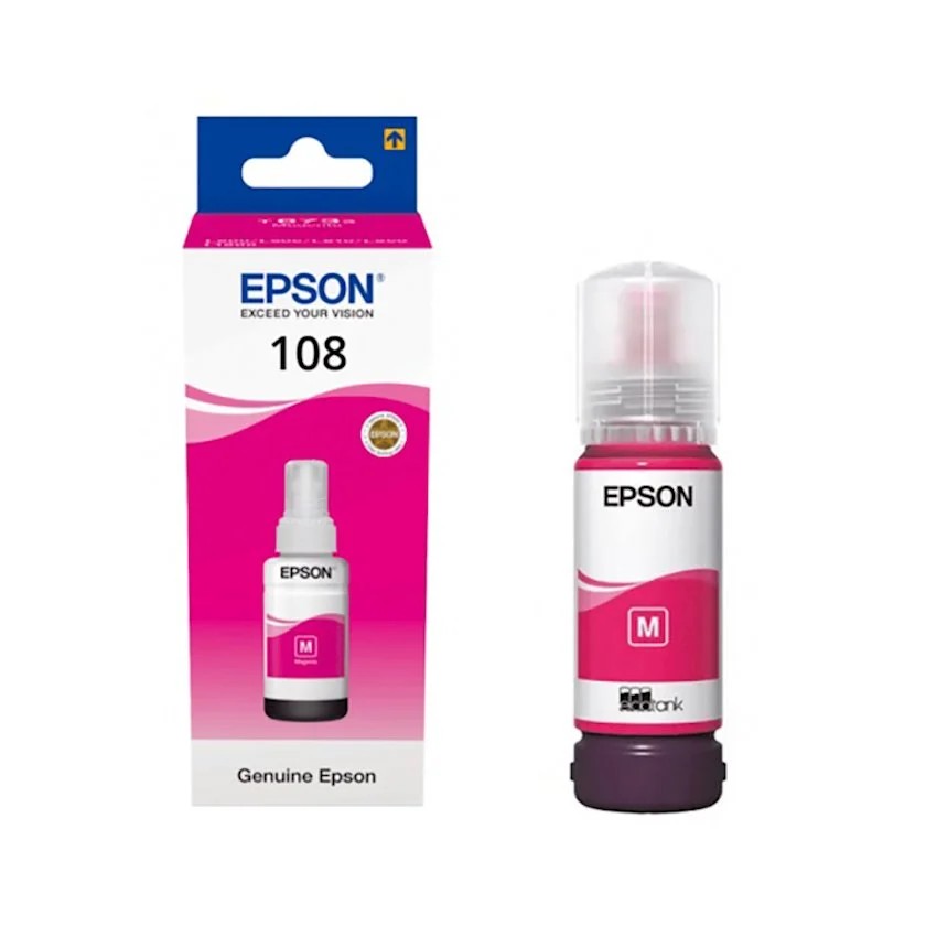 Epson 108 EcoTank Magenta ink bottle 70ml, 7200p. for EcoTank L8050 & L18050. photo 1 Epson 108 EcoTank Magenta ink bottle 70ml, 7200p. for EcoTank L8050 & L18050. photo 1