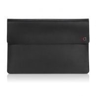 14" NB Bag - Lenovo ThinkPad X1 Carbon/Yoga - Leather Sleeve by Targus, Magnetic closure, Back slip pocket, Black. thumbnav 1