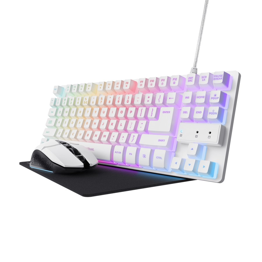Set Gaming 3 in 1 Trust GXT 794WL, USB, White photo 1 Set Gaming 3 in 1 Trust GXT 794WL, USB, White photo 1