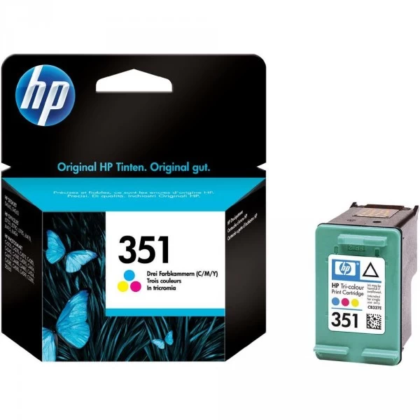 HP 351 (CB337EE) Tri-color Ink Cartridge for HP DESKJET D4260, D4360 OFFICEJETJ5730, J5780, J5785, J4610, J6415, J6424, PHOTOSMART C4205, C4270, C4272, C4280, C4340, C4380, C4390, C4424, C4472, 170 p. photo 1