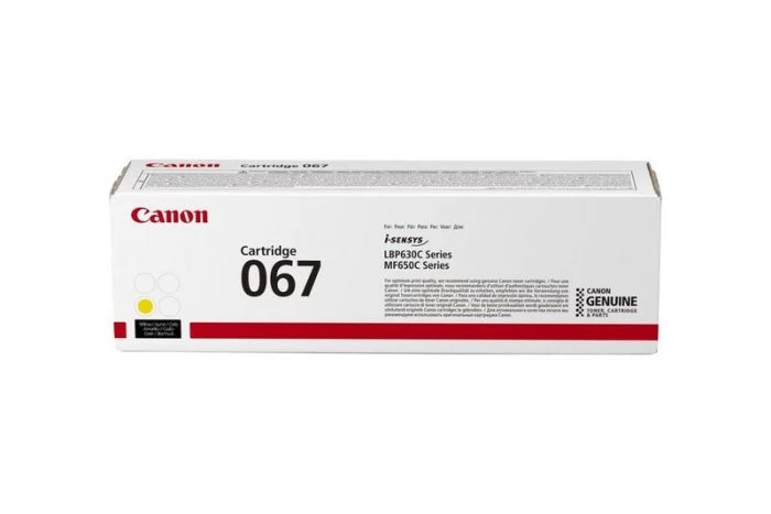 Laser Cartridge Canon 067 Y (5099C002), Yellow (1250 pages) for F651Cw /MF655Cdw /MF657Cdw /LBP631Cw /LBP633Cdw. photo 1