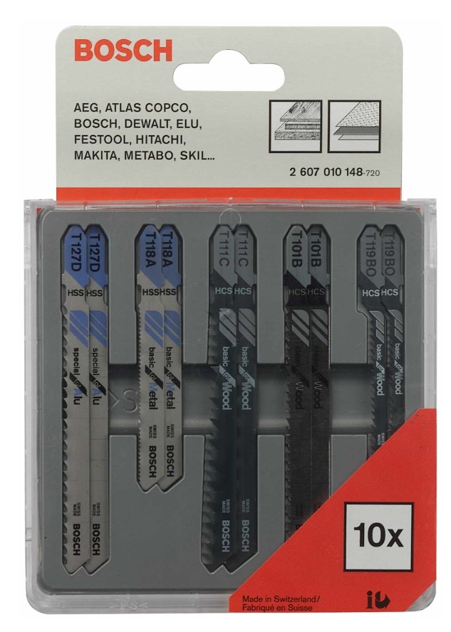 Набор пилок для лобзика Bosch Lemn Metal/ GST, 2607010148 photo 1 Набор пилок для лобзика Bosch Lemn Metal/ GST, 2607010148 photo 1