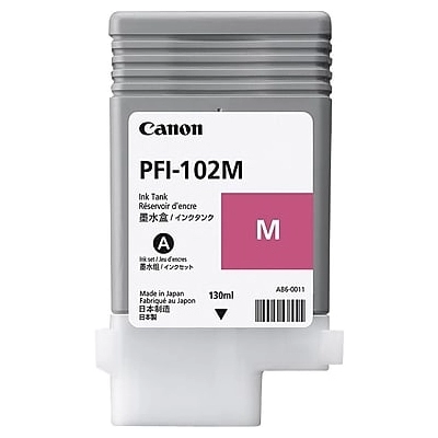 Ink Cartridge Canon PFI-102 M, magenta, 130ml for iPF500,510,600,605,610,700,710,720 photo 1