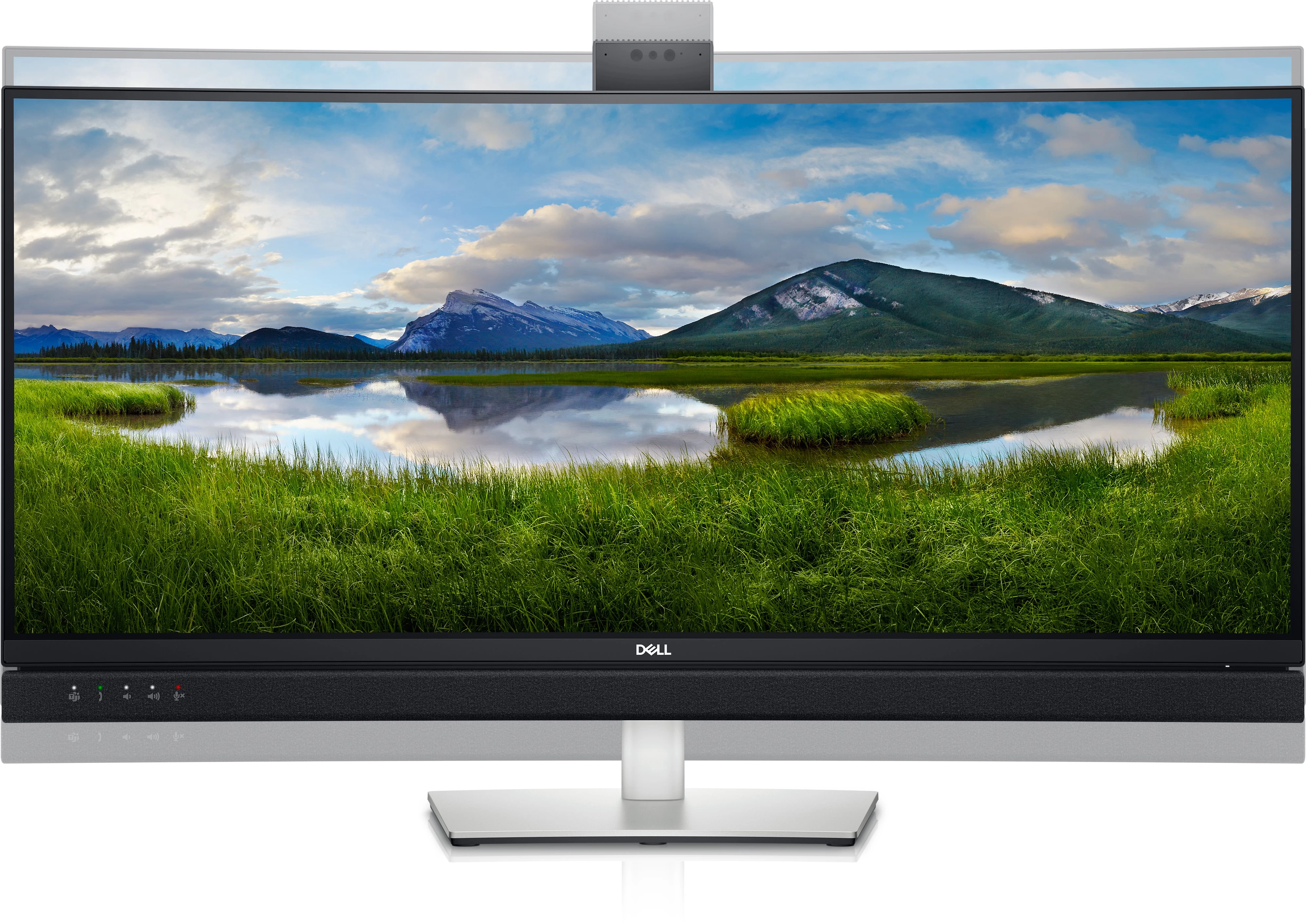 34.0" DELL IPS LED C3422WE Video Conferencing Black (5ms, 21:9, 300M:1, 300cd, 3440 x 1440, 178°/178°, HDMI, DisplayPort, USB-C, USB Hub: 3 x USB3.0, LAN (RJ-45), Webcam 5Mpx, Speakers 2 x 5W, Audio Line out, Height Adjustment, VESA) photo 1