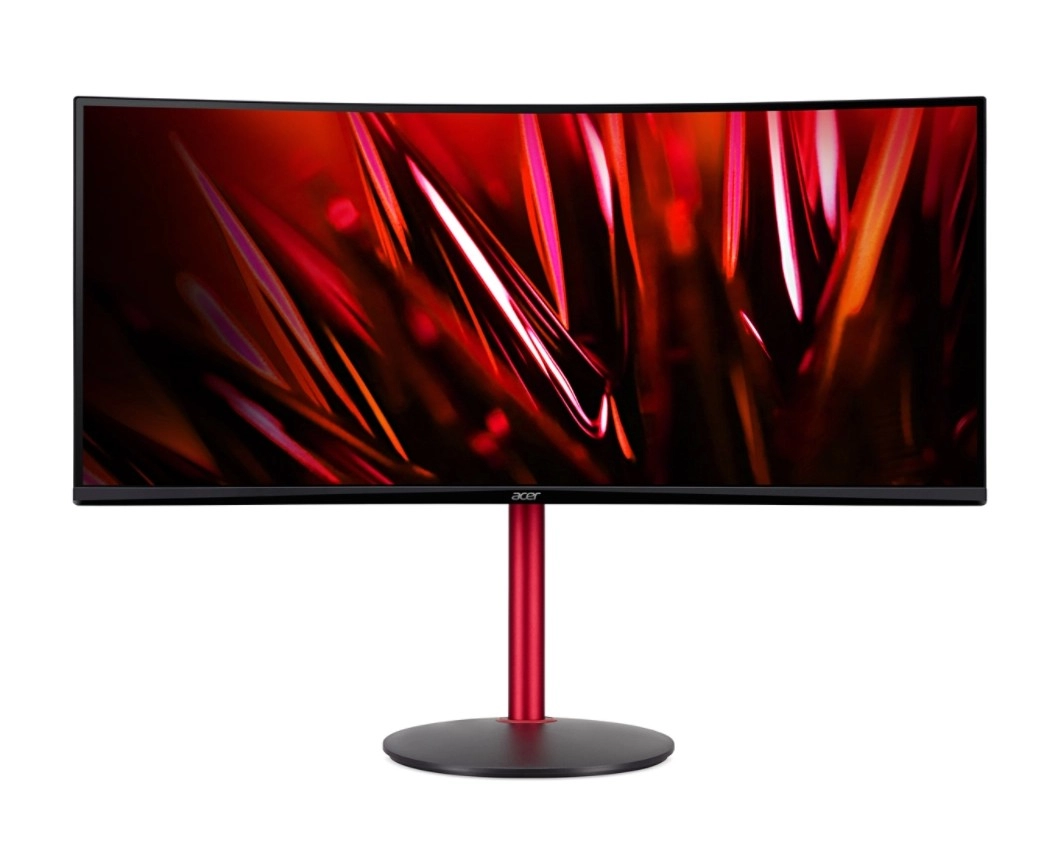 34.0" Monitor Gaming ACER XZ342CU [UM.CX2EE.P17] / 4K / Curved / 1ms / 165Hz / Black/Red photo 1