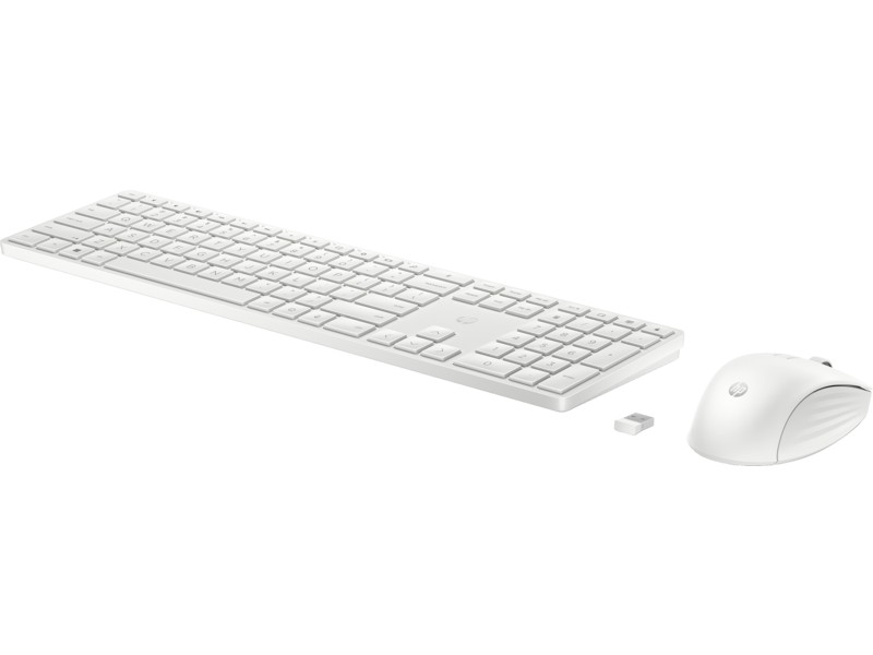 Tastatura si mouse Wireless HP 650, White photo 2