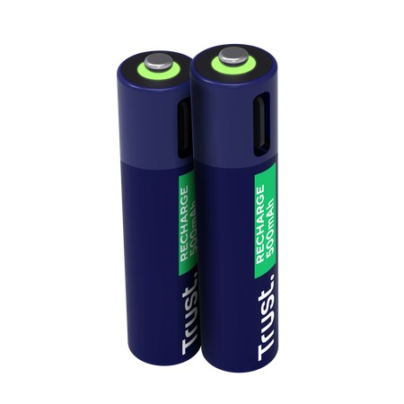 Trust Аккумуляторная батарея USB-C AAA/ 500 mAh/  up to 800 charge cycles/  2 Pack photo 2