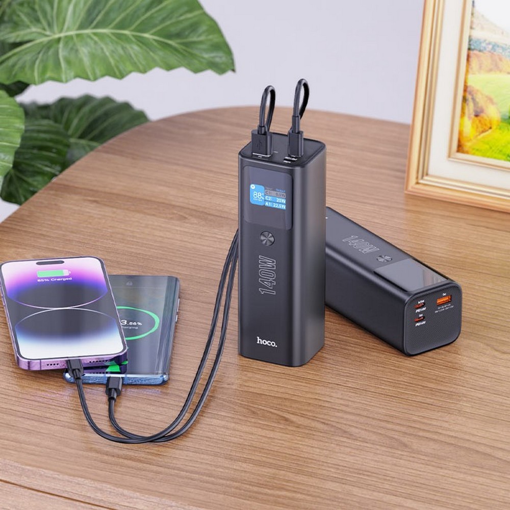 Портативный аккумулятор HOCO Q17 Electric/ 140W / 25000mAh / Black photo 4