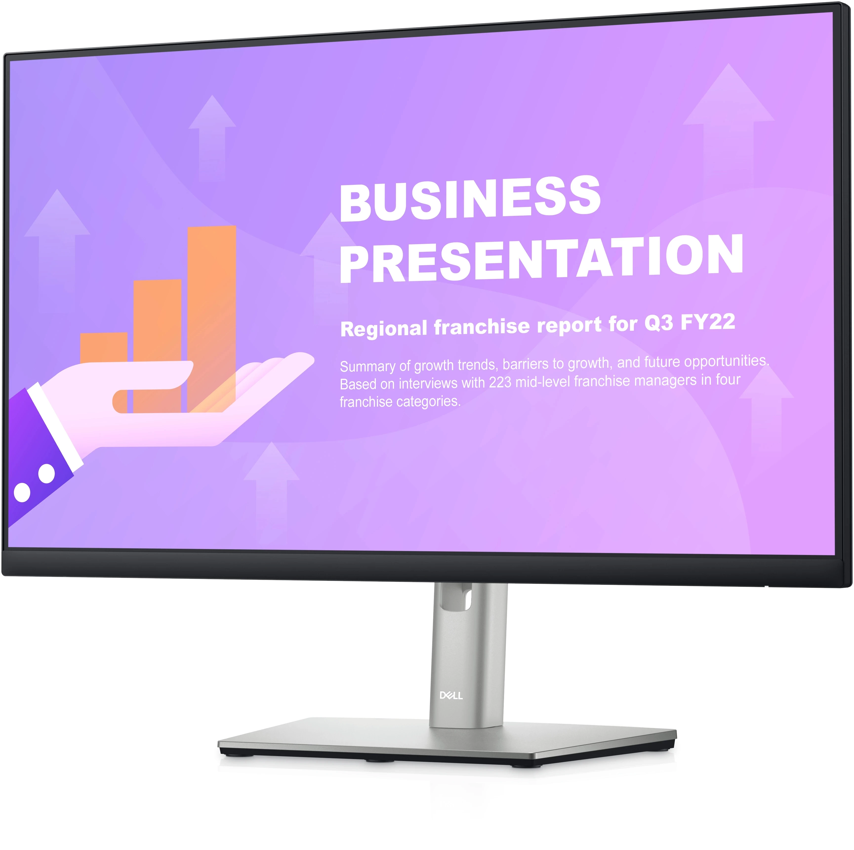 23.8" DELL IPS LED P2422H Ultrathin Bezel Black/Silver (5ms, 1000:1, 250cd,1920x1080, 178°/178°, VGA, DisplayPort, HDMI, USB Hub: 4 x USB3.2, Pivot, Height-adjustable, VESA ) photo 1