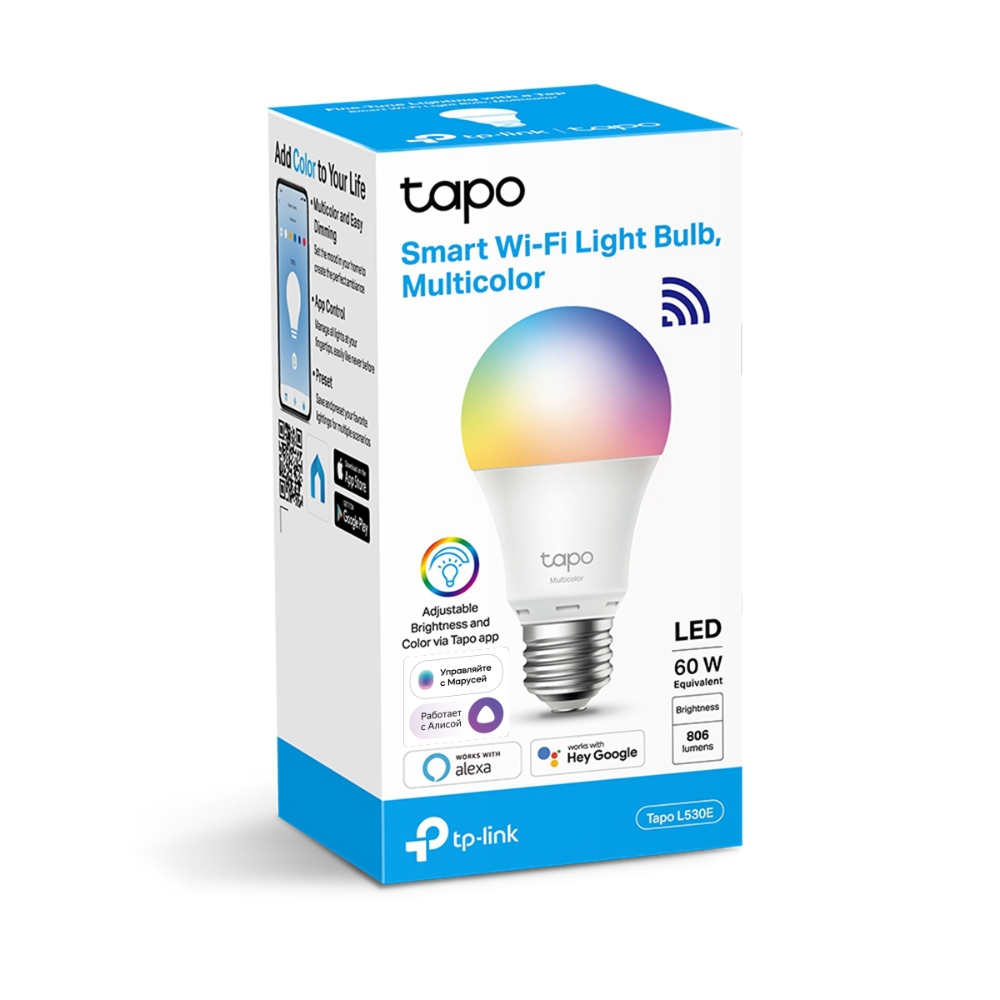 Lampa inteligenta RGB Wi-Fi, Tp-Link Tapo L530E / E27 / 2500K-6500K photo 1