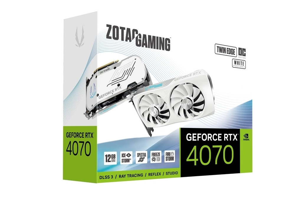 Видеокарта ZOTAC GeForce RTX 4070 Twin Edge OC / 12GB / GDDR6X / 192bit photo 1