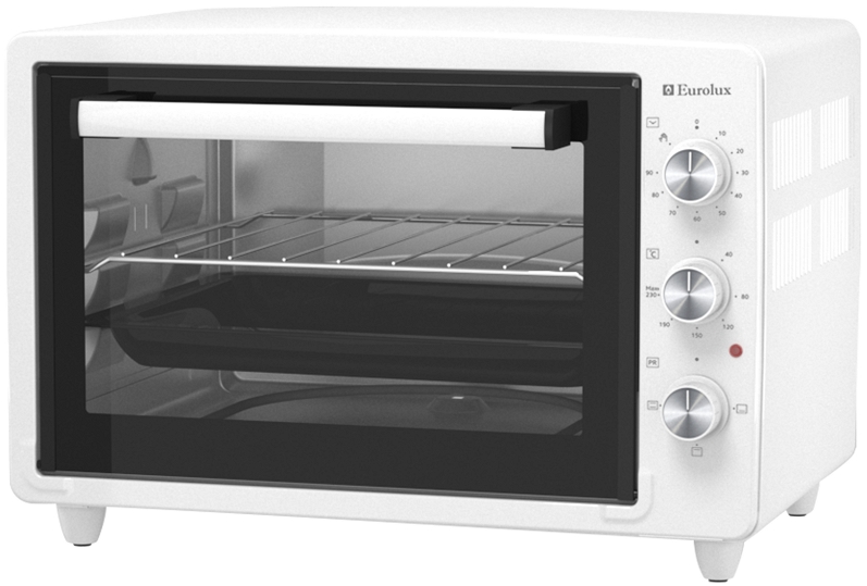 Электрическая печь Eurolux MOEM34B, 34 л, 1300 Вт, Белый photo Электрическая печь Eurolux MOEM34B, 34 л, 1300 Вт, Белый photo