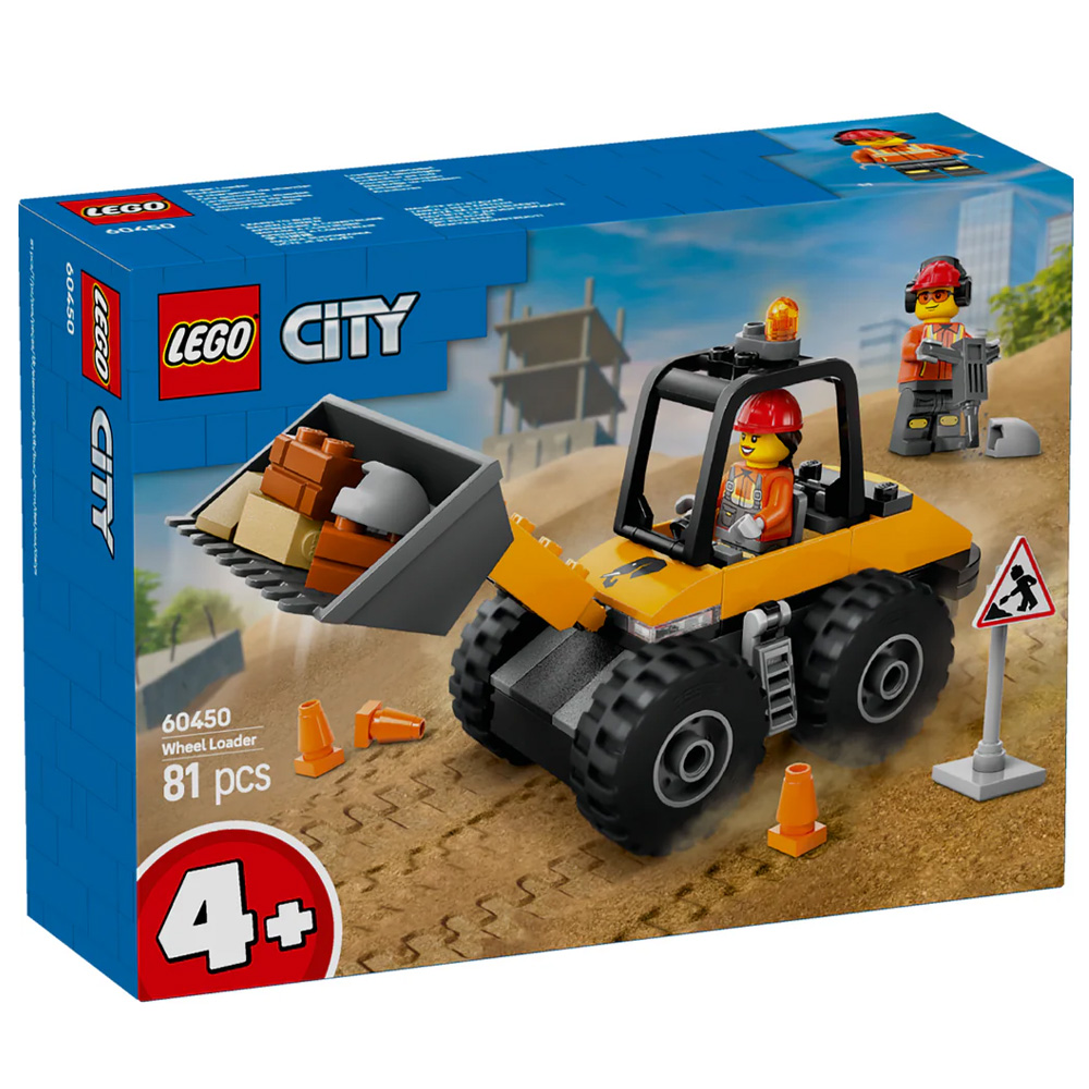 Constructor Lego City Yellow Construction Wheel Loader 60450 de la 4+ ani photo 1