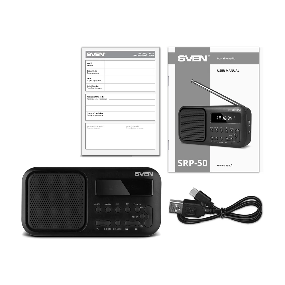 Радиоприемник Sven SRP-50 Black photo 4