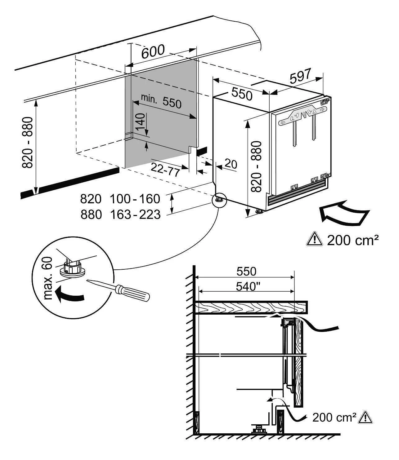 Frigider cu o usa Liebherr SUIB1550 / 80 l / 82 cm / A+++ / Alb photo 2