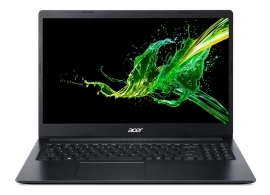 ACER Aspire A315-34 Charcoal Black (NX.HE3EU.048) 15.6" FHD (Intel Pentium Silver N5030 4xCore, 1.1-3.1GHz, 8GB (4GB onboard+4GB) DDR4 RAM, 256GB PCIe SSD, Intel UHD Graphics 605, w/o DVD, WiFi-AC/BT, 2cell, 0.3MP webcam, RUS, No OS, 1.94kg) 