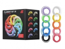 Filament set for 3D Pen PCL 1.75 mm (10 colors x 10m), low temperature PCL material, safe for kids 