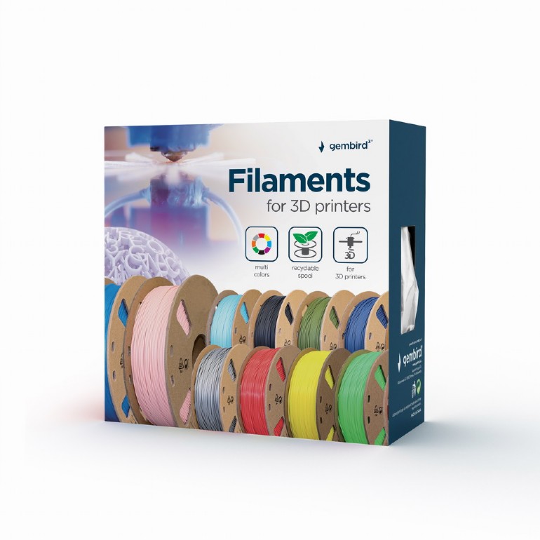Gembird ABS Filament, Grey, 1.75 mm, 1 kg photo 1 Gembird ABS Filament, Grey, 1.75 mm, 1 kg photo 1