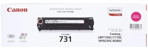 Laser Cartridge Canon 731 Bk (6272B002), black (1400 pages) for LBP7100C/ 7110C, MF-8230/8280 &amp; HP LaserJet Pro 200 Color 