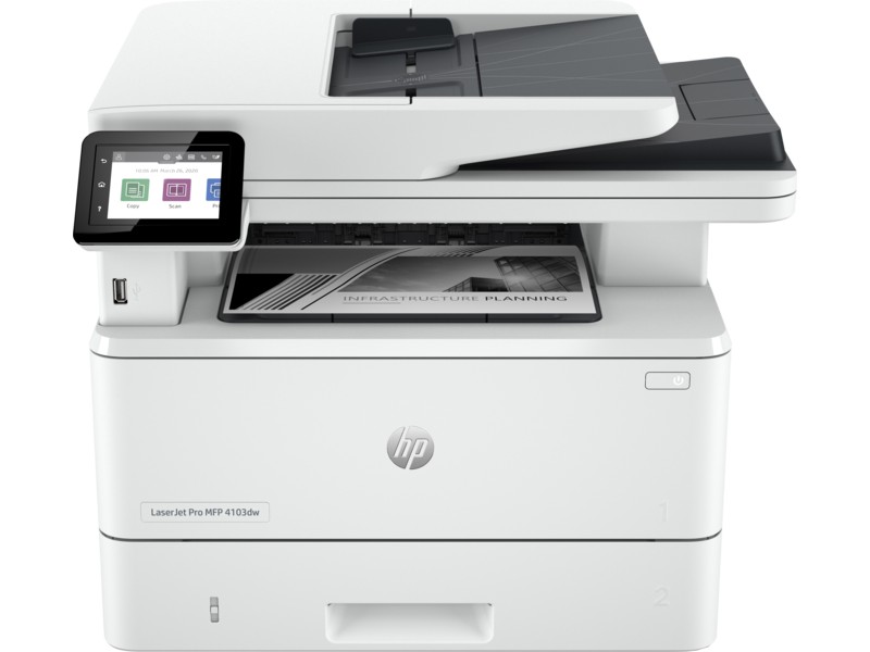 MFD HP LaserJet Pro 4103fdn / Duplex / DADF / Fax / Ethernet / A4 / White photo 1 MFD HP LaserJet Pro 4103fdn / Duplex / DADF / Fax / Ethernet / A4 / White photo 1