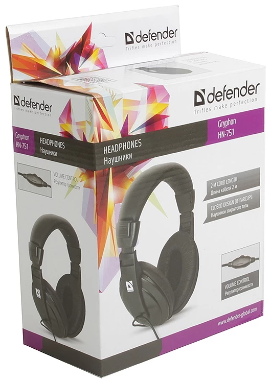 Căști Defender Gryphon Black Cu fir / Home and Office / Black photo 5