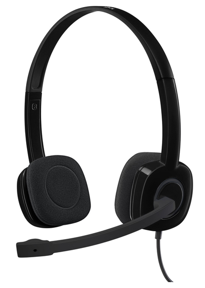 Наушники Logitech Черный Проводные / Дом и Офис / Черный photo 1