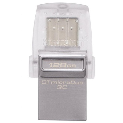 128GB USB3.1  Kingston DataTraveler MicroDuo 3C, Ultra-small, USB-C OTG + USB-A, (Read 100 MByte/s, Write 15 MByte/s) photo 1