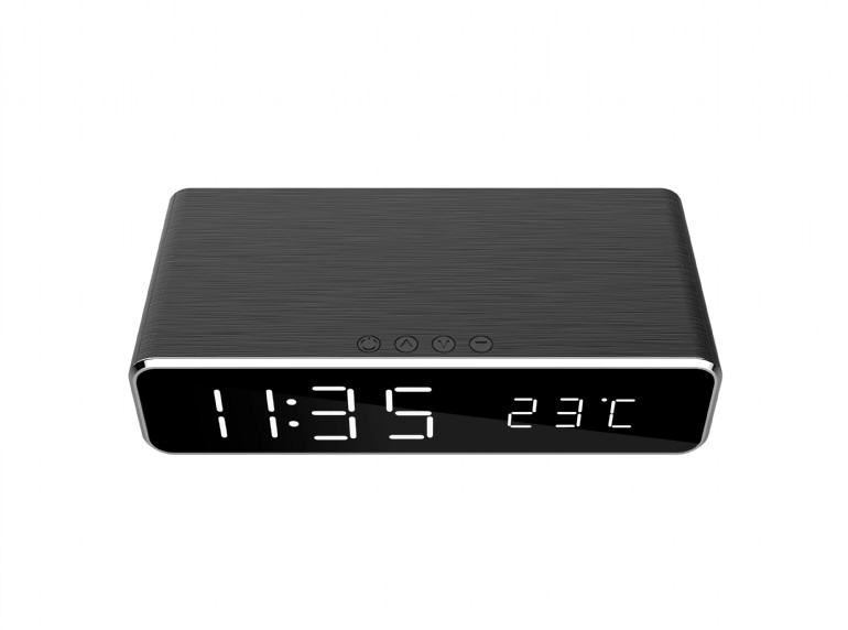 Gembird DAC-WPC-01 Digital alarm Clock with Wireless charging function, Black photo 3