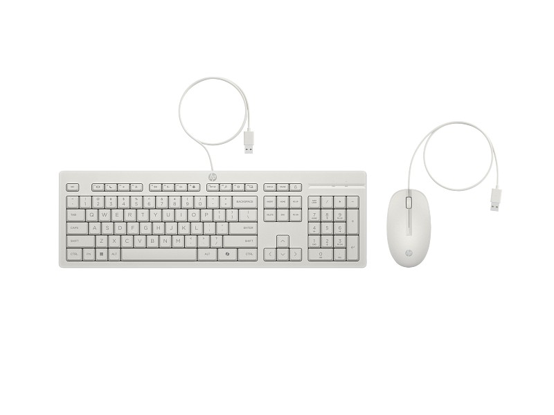 Tastatura si Mouse HP 225 White photo 1 Tastatura si Mouse HP 225 White photo 1