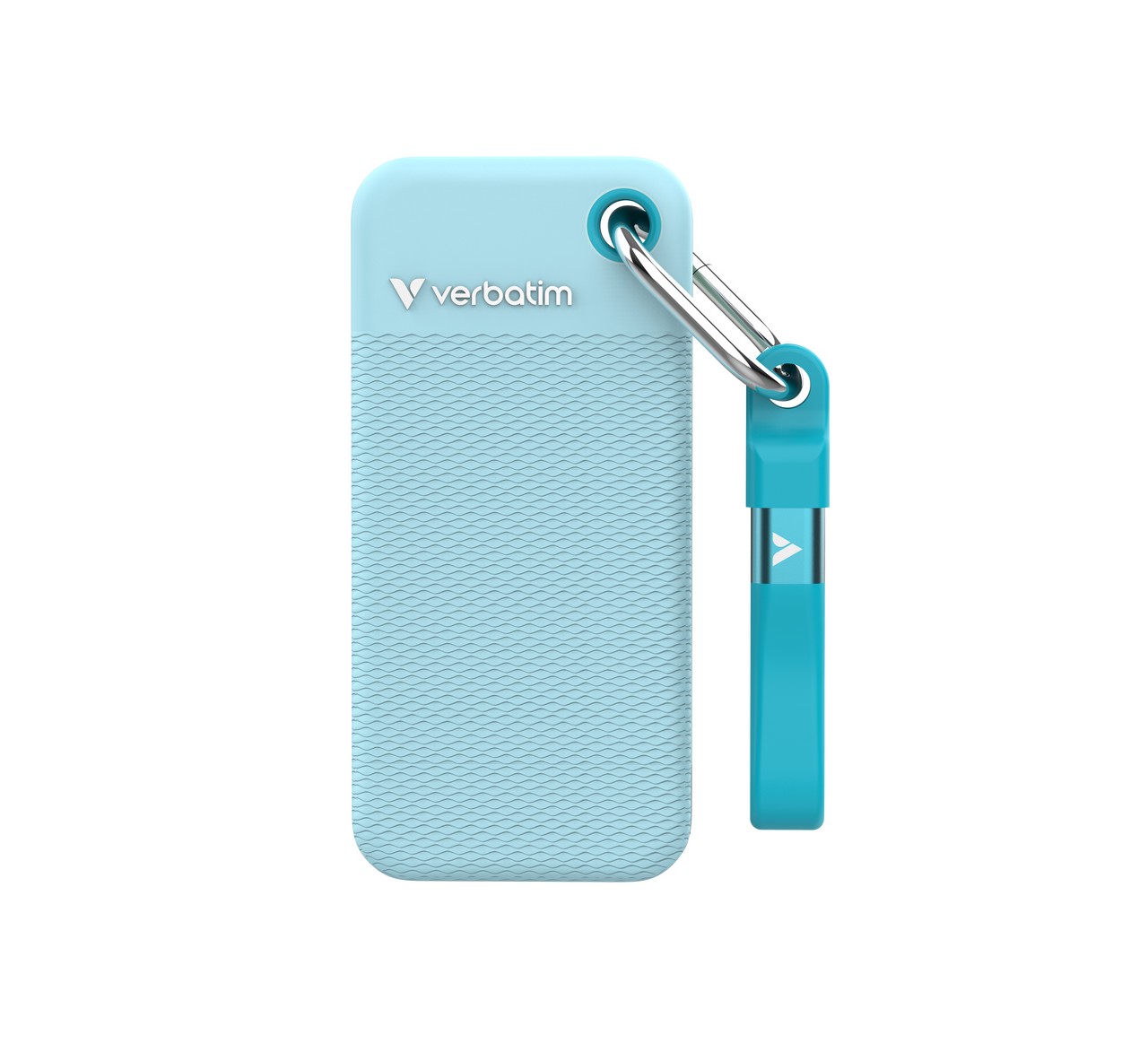 2TB Портативный SSD Verbatim Pocket, Polar Blue with 2 Rubber Sleeves (Black & Polar Blue),1000 MB/s photo 2