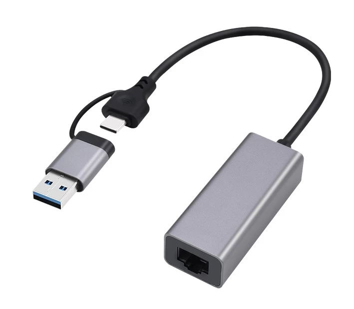 USB 3.1 + USB Type-C /  2.5G Gigabit Ethernet Adapter  / Gembird A-USB3AC-LAN2G-01 photo 1