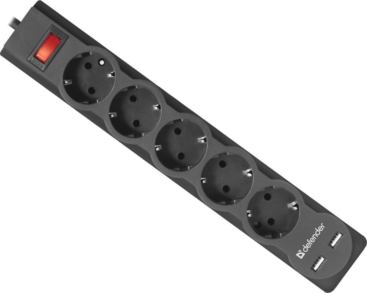 Filtru de retea  Defender DFS 753 3.0m, 2xUSB-2.1A photo 2