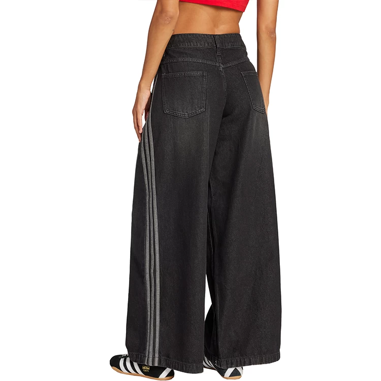 Pantaloni Adidas DENIM WIDE PANT 24-32 Negru Femei photo 3