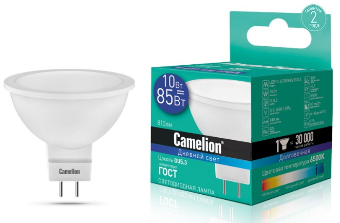 Bec LED Camelion LED10-JCDR/865/GU5.3 photo 1 Bec LED Camelion LED10-JCDR/865/GU5.3 photo 1